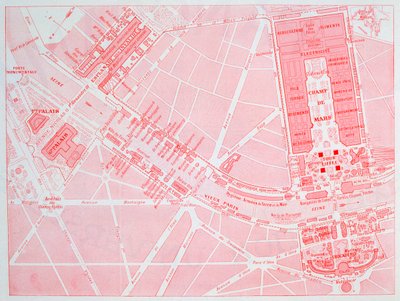 Mapa pařížské světové výstavy, 1900 od Unbekannt