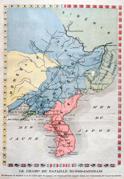 Mapa rusko-japonské války, 1904 od Unbekannt