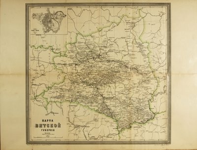 Mapa Vyatka Governorate, c. 1914 od Unbekannt