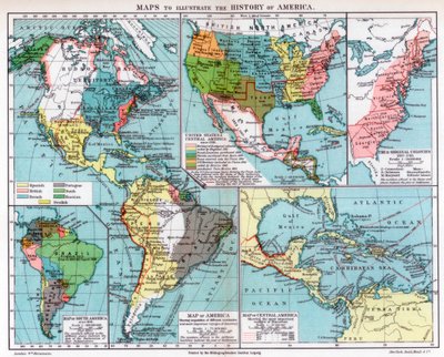 Mapy pro ilustraci historie Ameriky, 1901 od Unbekannt
