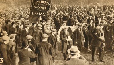 Demonstranti z Shoreditch, protesty testů prostředků, Hyde Park, Londýn, 1932, 1933 od Unbekannt