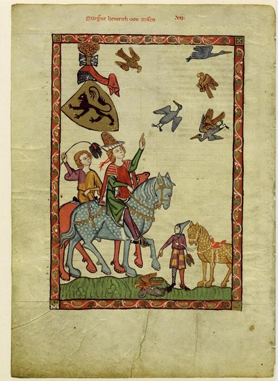 Míšeňský markrabě Jindřich III. z kodexu Manesse v letech 1305 až 1340 od Unbekannt