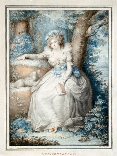 Maria Fitzherbert, společnice krále Jiřího IV., než se stal králem, 19. století od Unbekannt