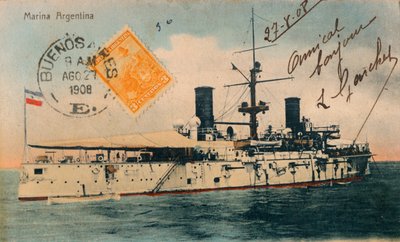 Argentinské námořnictvo. Bitevní loď, Belgrano, c1908 od Unbekannt
