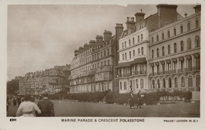 Marine Parade & Crescent Folkestone, konec 19. a začátek 20. století od Unbekannt