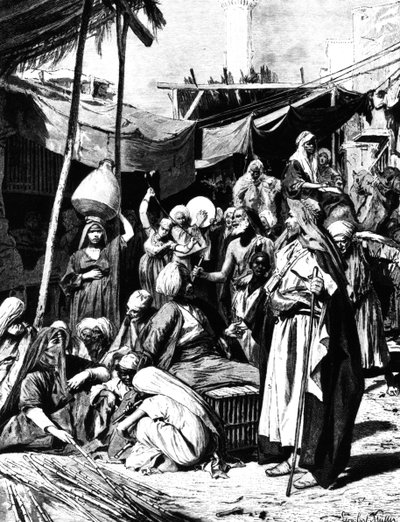 Trh v Tantahu, Egypt, 1880 od Unbekannt