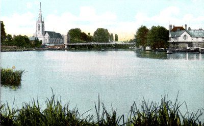 Marlow Bridge a kostel, Buckinghamshire, 20. století od Unbekannt