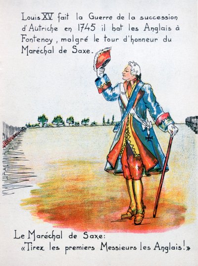 Maršál Maurice de Saxe, bitva u Fontenoy, 11. května 1745 20. století od Unbekannt