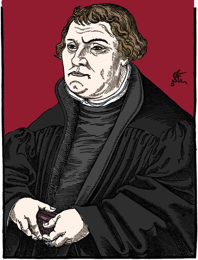 Martin Luther německý protestantský reformátor, 1546 od Unbekannt