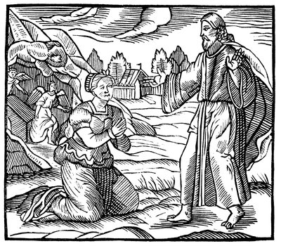 Marie Magdalena, která viděla zjevení vzkříšeného Ježíše Krista, c1500 od Unbekannt
