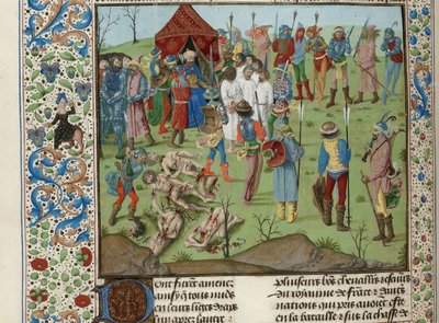 Masakr křesťanů po bitvě u Nicopolis, cca 1470-1475. od Unbekannt