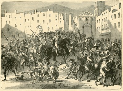 Masaniello Haranguing the Populace of Neapol, 7. července 1647, 1890. od Unbekannt