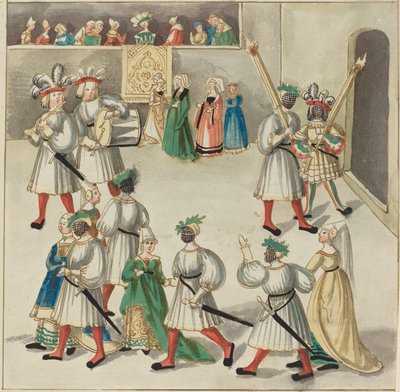 Maškaráda, c. 1515. od Unbekannt