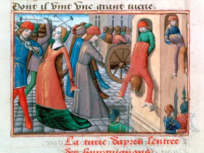Masakr Armagnaců Bourguignony, Paříž, 1418, 1484 od Unbekannt