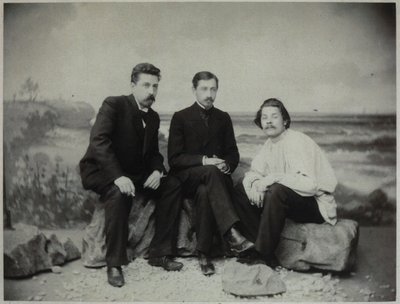 Maxim Gorkij, Ivan Bunin a Nikolaj Telešov, 1900 od Unbekannt