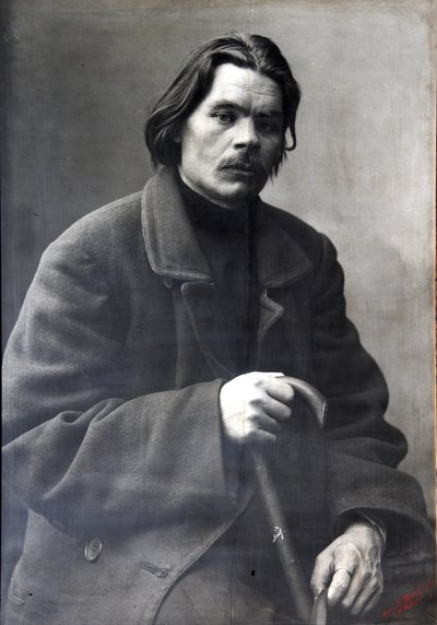 Maxim Gorkij, ruský autor, c1901-c1902 od Unbekannt