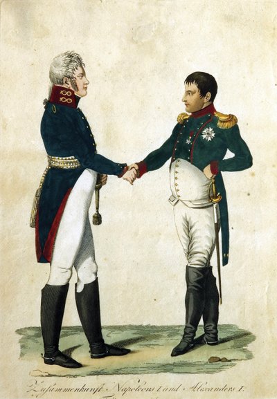 Setkání Napoleona a Alexandra I., 1808 od Unbekannt