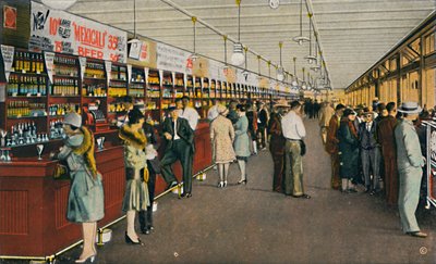 Mexicali Beer Hall, nejdelší bar na světě, c1939 od Unbekannt