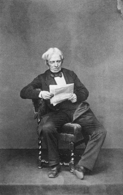 Michael Faraday, britský fyzik a chemik, c1850-1867 od Unbekannt