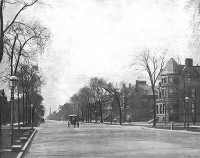 Michigan Avenue, pohled na jih, Chicago, Illinois, USA, c1900. od Unbekannt