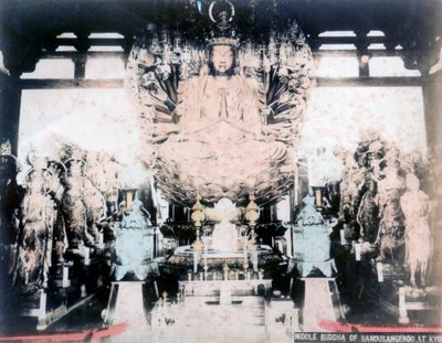 Střední Buddha, chrám Sanjusangendo, Kjóto, Japonsko od Unbekannt