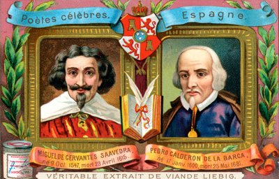 Miguel de Cervantes Saavedra a Pedro Calderon De La Barca, c1900 od Unbekannt