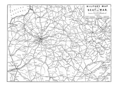 Vojenská mapa sídla války, 1870 od Unbekannt