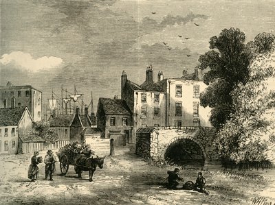 Mill Pond Bridge, v roce 1826, c1878. od Unbekannt