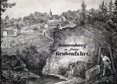 Mine de sel: Scéna du travail de la mine, Durrnberg, Autriche od Unbekannt