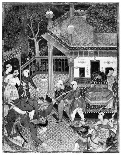 Miniatura z Dastan e-Amir Hamza, c1500 1958 od Unbekannt