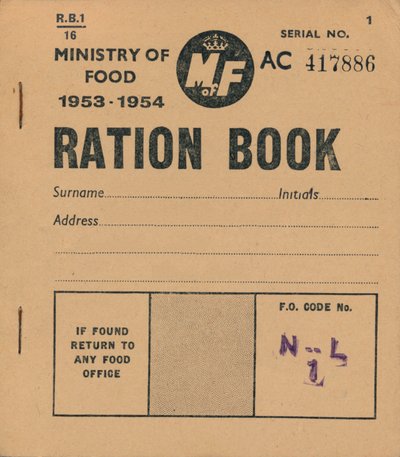 Kniha přídělů ministerstva potravin, 1953-1954 od Unbekannt