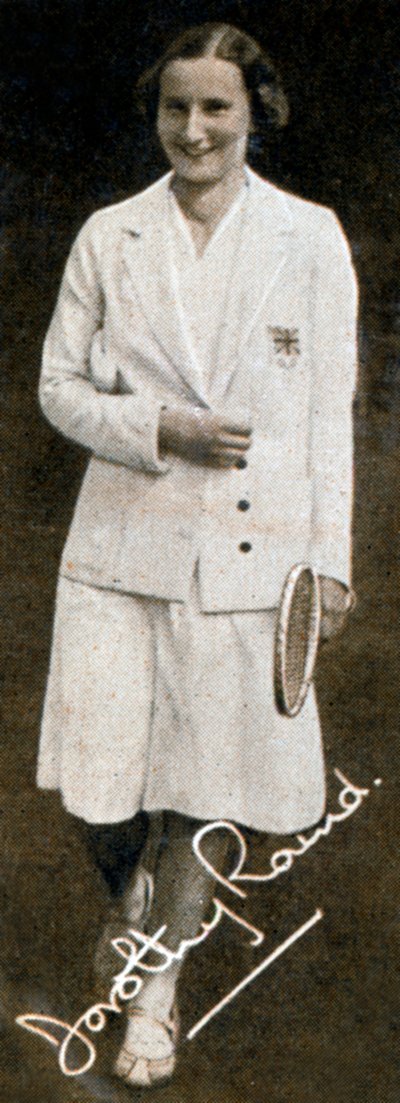 Miss Dorothy Round, wimbledonská šampionka žen, 1934 od Unbekannt