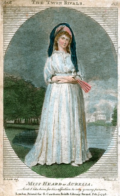 Slečna Heard jako Aurelia, 1796 od Unbekannt