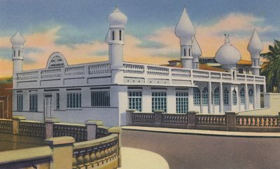 Mohamedánská mešita, Port of Spain, Trinidad, B.W.I., c1940. od Unbekannt