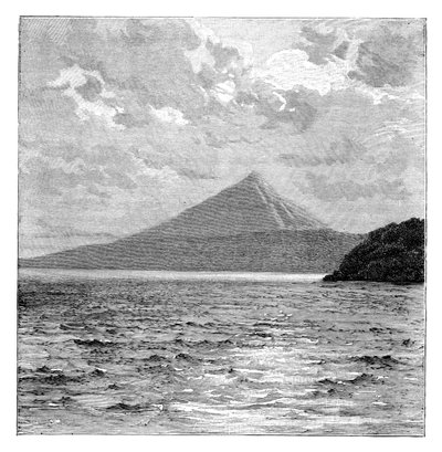 Sopka Mombacho a břehy jezera Nikaragua, c1890 od Unbekannt
