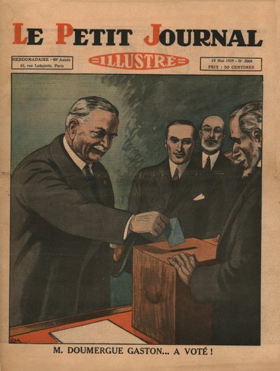 Monsieur Gaston Doumergue...hlasoval!, 1929. od Unbekannt