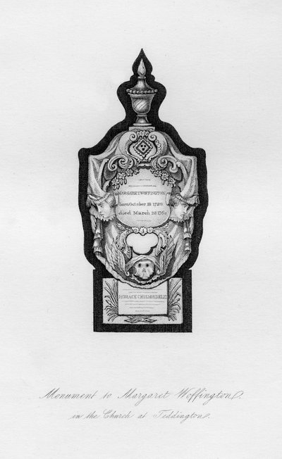 Památník Margaret Woffington, herečka, v Teddington, 18. století, 1840 od Unbekannt