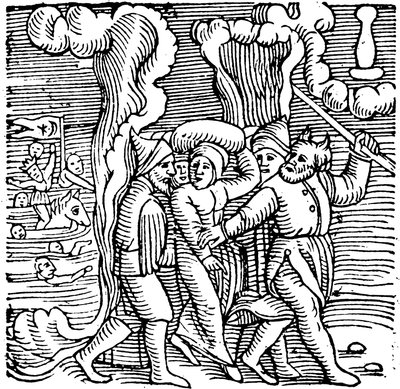 Mojžíš osvobozující Izraelity z Egypta, 1557 od Unbekannt