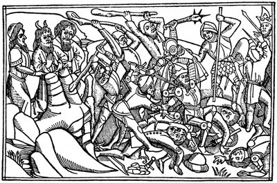 Mojžíš se modlí za vítězství Izraele, 1480 1964 od Unbekannt