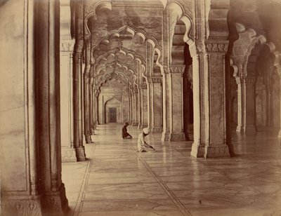 Moti Masjid: Perlová mešita v interiéru Fort Agra, 1860-70s. od Unbekannt