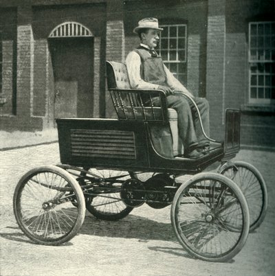 Motorový vůz vybavený novou akumulátorovou baterií, 1902. od Unbekannt
