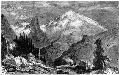 Mount Shasta, severní vrchol Sierra Nevada, Kalifornie, USA, c1870 od Unbekannt