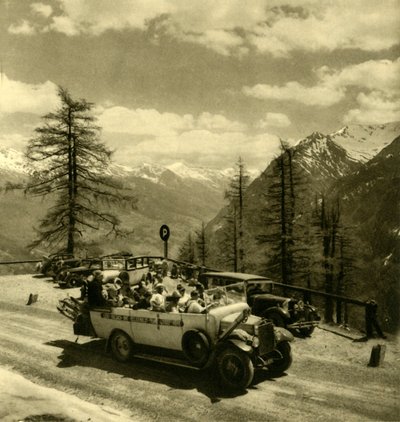 Pohled na hory v Schönecku na Grossglocknerské vysokohorské silnici, Rakousko, c1935. od Unbekannt