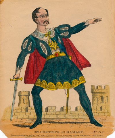 Pan Creswick jako Hamlet, 1849. od Unbekannt