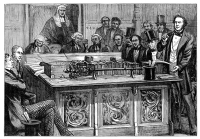 Pan Gladstone útočí na první rozpočet pana Disraelise, 1852 od Unbekannt
