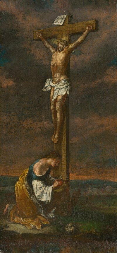 Marie Magdaléna pod křížem od Unbekannt
