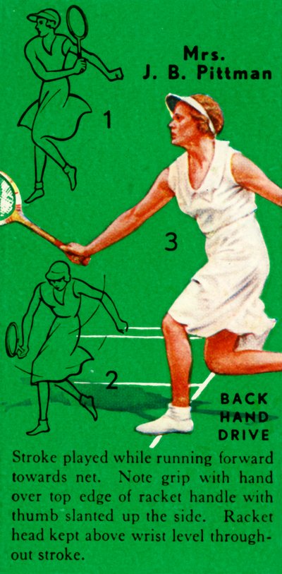 Paní J. B. Pittman - Backhand Drive, c1935. od Unbekannt