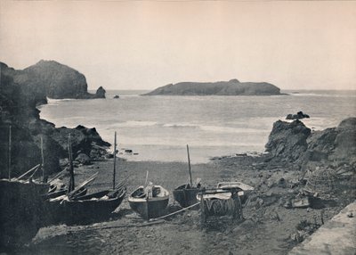 Mullion Cove - Showing Mullion Island, 1895 od Unbekannt