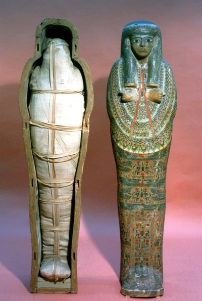 Mumie a rakev, egyptská, 21. dynastie od Unbekannt