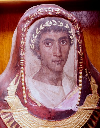 Pouzdro na mumii a portrét Artemidorus, z Hawary, Egypt, římské období, c100-c120 od Unbekannt